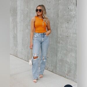 SID High Rise Medium Wash Jeans